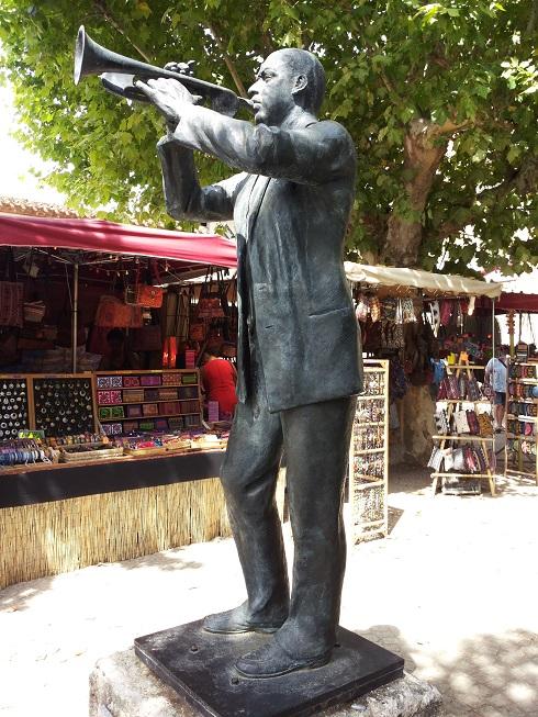 Marciac - statue de Wynton Marsalis
